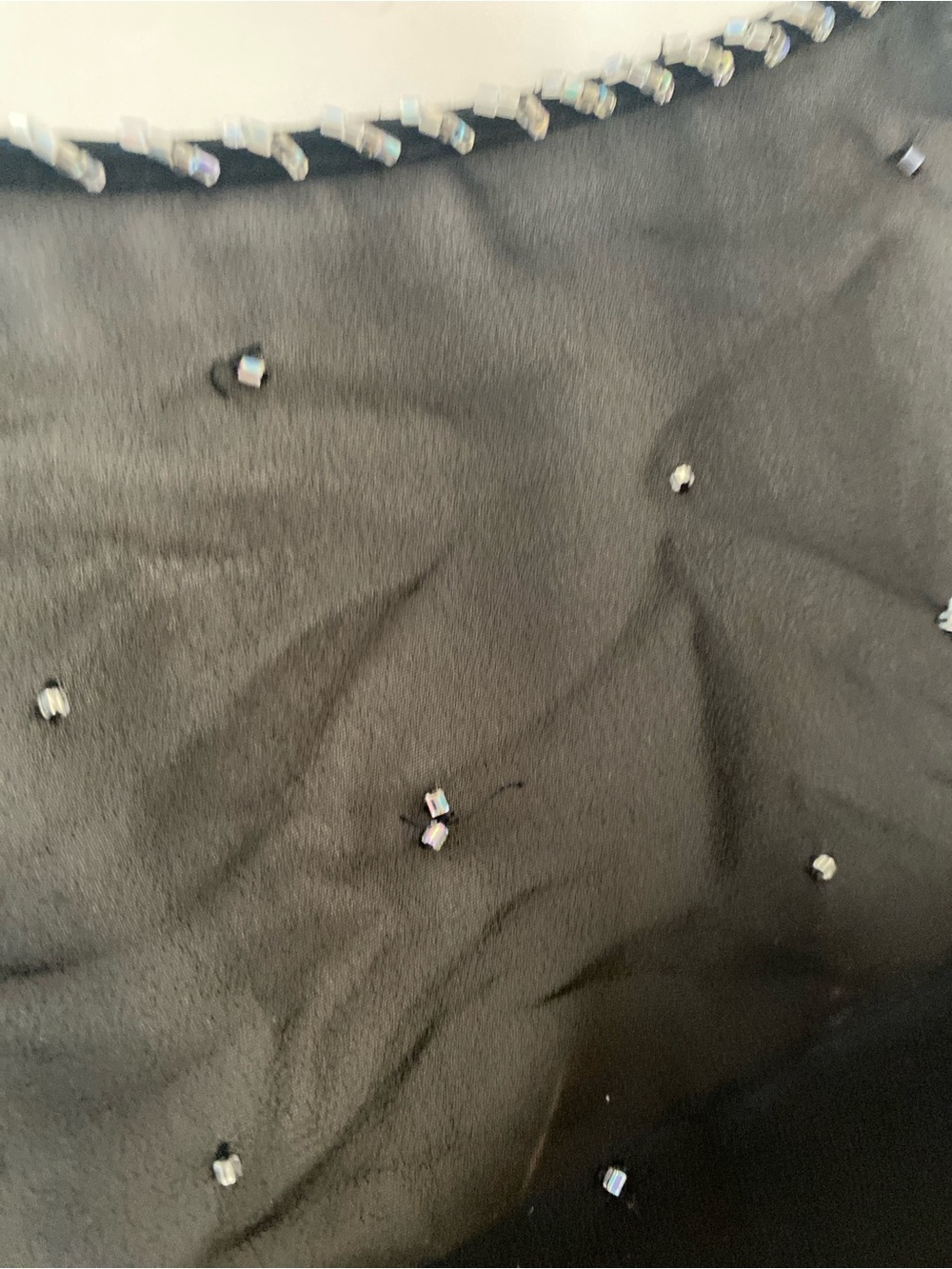 B2 USA Black Beaded Sheer Evening Blouse Size 14 NWT Elegant Cocktail Party Top - Picture 8 of 12